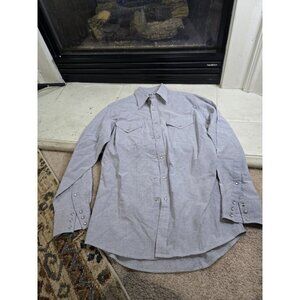 Eli Cattleman Tall Men's  Long sleeve Gray size 15 X 33 Dress Shirt